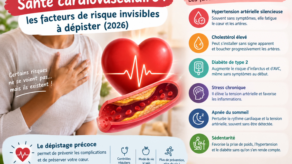 Santé cardiovasculaire : les facteurs de risque invisibles à dépister (2026)