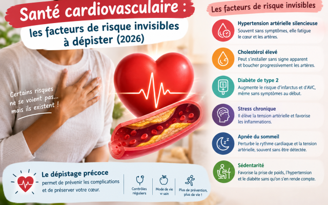 Santé cardiovasculaire : les facteurs de risque invisibles à dépister (2026)