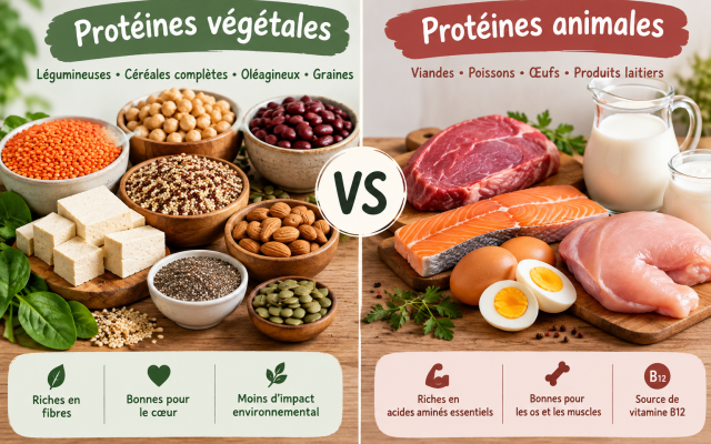 Protéines végétales vs animales : comment équilibrer ses apports ? (2026)