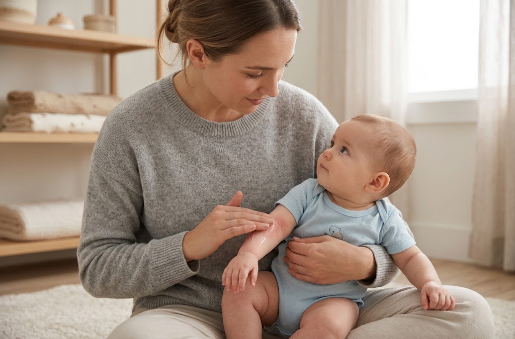 L&rsquo;eczéma du nourrisson (dermatite atopique) : calmer les poussées