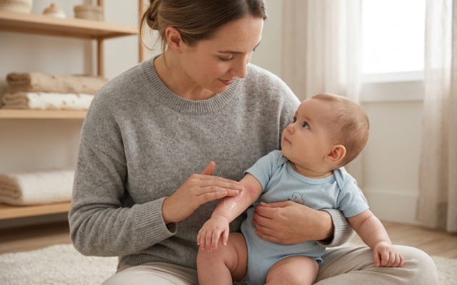 L&rsquo;eczéma du nourrisson (dermatite atopique) : calmer les poussées